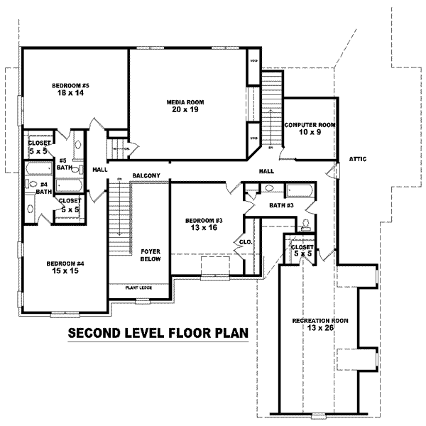 European Floor Plan - Upper Floor Plan #81-1639