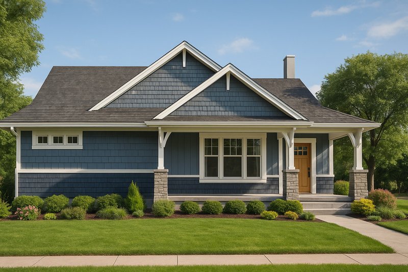 Home Plan - Exterior - Front Elevation 2 for Craftsman House Plan #112-322 - 3 bed, 2 bath