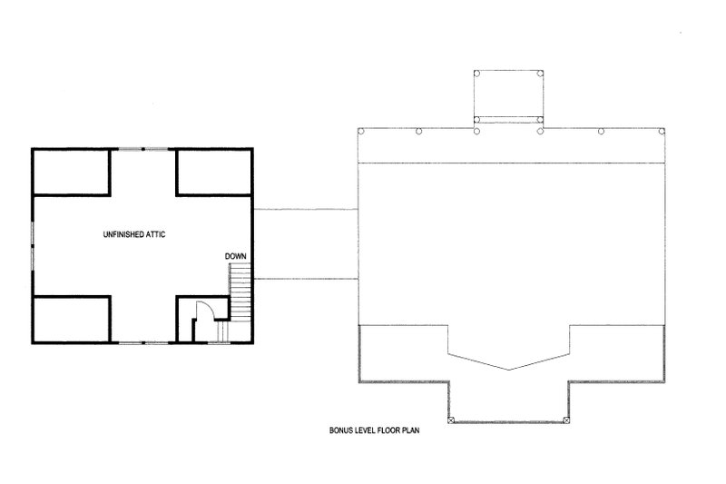 House Blueprint - Floor Plan - Upper Floor for Craftsman House Plan #117-1097 - 3 bed, 2.5 bath
