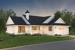 Ranch Exterior - Front Elevation Plan #18-1055