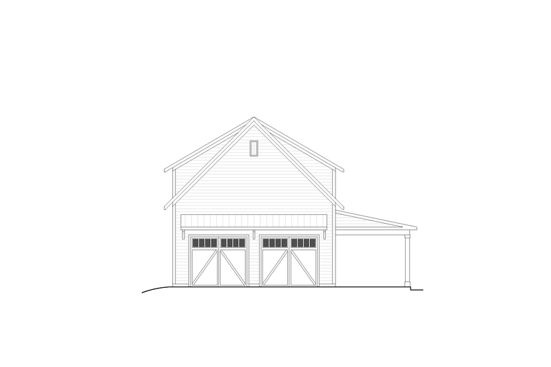 House Design - Exterior - Front Elevation 4 for Farmhouse House Plan #1117-29 - 1 bed, 1 bath