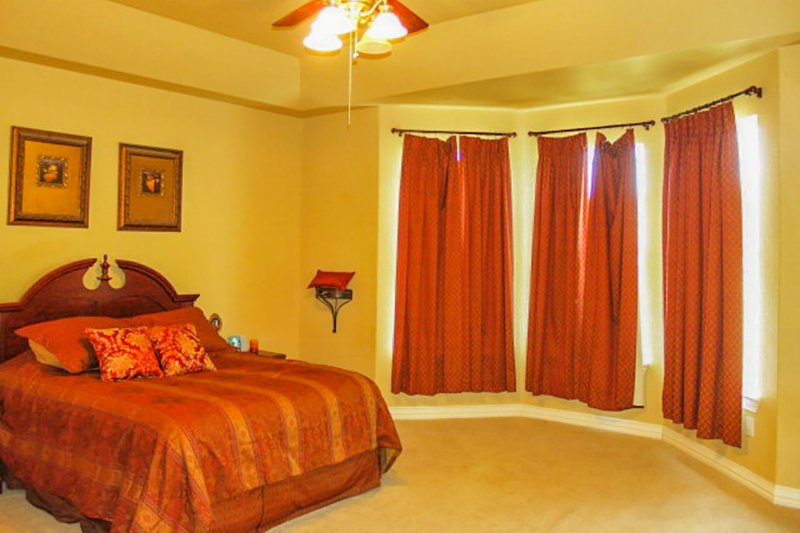 House Blueprint - Interior - Master Bedroom for Mediterranean House Plan #80-142 - 4 bed, 2 bath