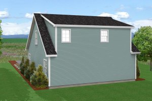 Exterior - Rear Elevation for Traditional House Plan #75-196 - 1 bed, 1 bath