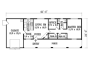 Ranch Style House Plan - 1 Beds 1 Baths 816 Sq/Ft Plan #1-467 