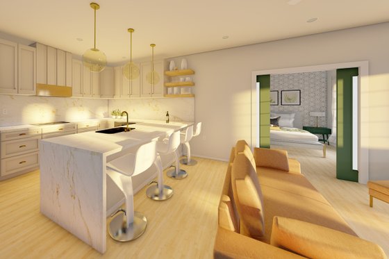 Interior - Kitchen 2 for Farmhouse House Plan #126-175 - 2 bed, 2 bath