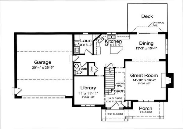 Traditional Floor Plan - Main Floor Plan #46-475