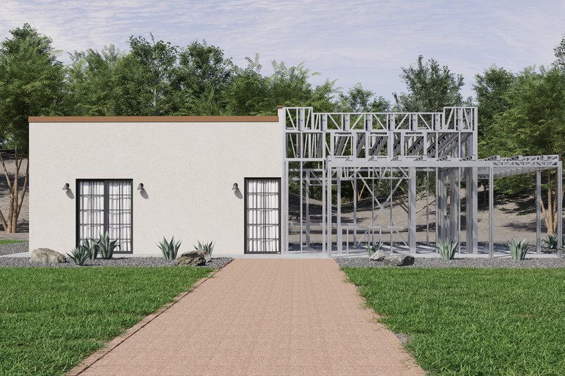 House Plan Design - Exterior - Other Elevation 2 for Mediterranean House Plan #1106-41 - 1 bed, 1 bath