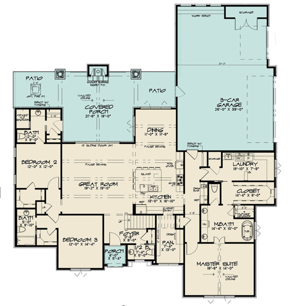 Home Plan - Contemporary Floor Plan - Main Floor Plan #923-125