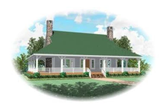 Exterior - Front Elevation for Southern House Plan #81-731 - 3 bed, 2.5 bath