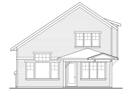Exterior - Rear Elevation for Traditional House Plan #124-977 - 3 bed, 4 bath