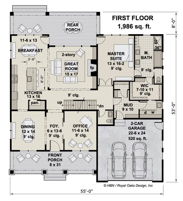 Traditional Floor Plan - Main Floor Plan #51-1206