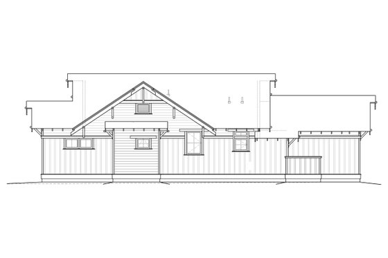 Exterior - Front Elevation 5 for Craftsman House Plan #895-54 - 2 bed, 2 bath