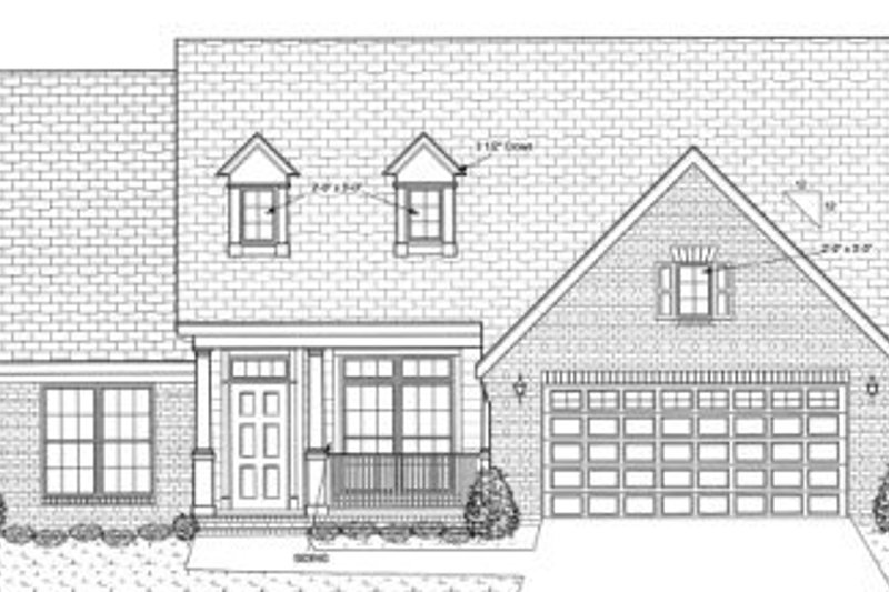Home Plan - Traditional Exterior - Front Elevation Plan #20-1534