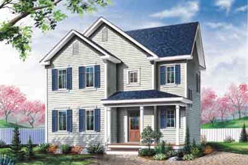 Home Plan - Colonial Exterior - Front Elevation Plan #23-523