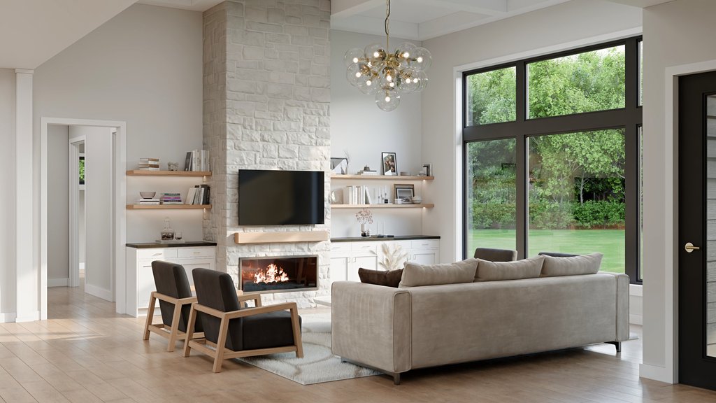 Interior - Family Room 1 for Farmhouse House Plan #1089-71 - 4 bed, 3.5 bath