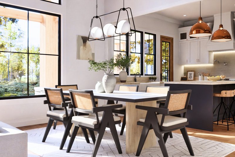 Dream House Plan - Interior - Dining Room for Farmhouse House Plan #119-475 - 3 bed, 3.5 bath