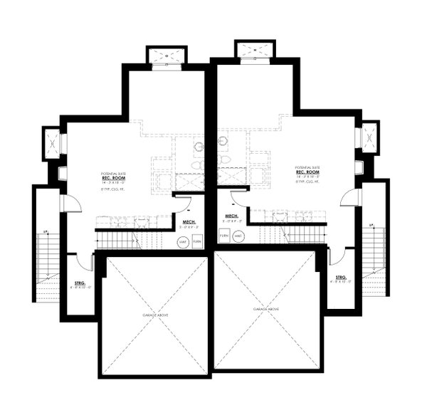 Farmhouse Floor Plan - Lower Floor Plan #1114-29