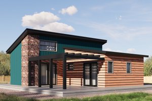 Architectural House Design - Cabin Exterior - Front Elevation Plan #1106-118