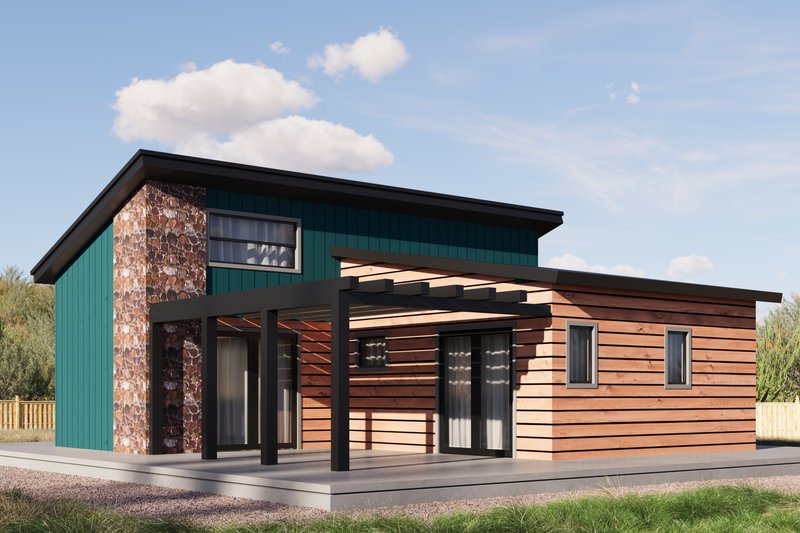 Architectural House Design - Cabin Exterior - Front Elevation Plan #1106-118