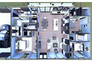 Barndominium Style House Plan - 3 Beds 2 Baths 1962 Sq/Ft Plan #44-296 