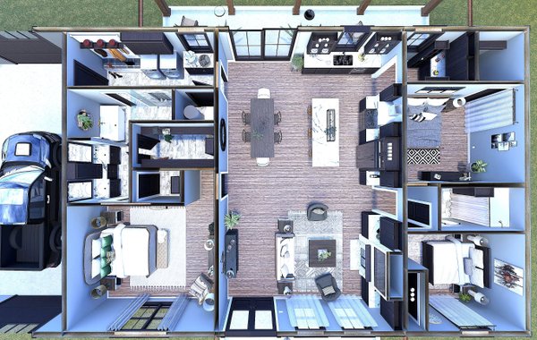 Barndominium Floor Plan - Main Floor Plan #44-296