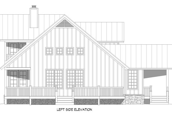 Exterior - Other Elevation for Farmhouse House Plan #932-701 - 3 bed, 2.5 bath