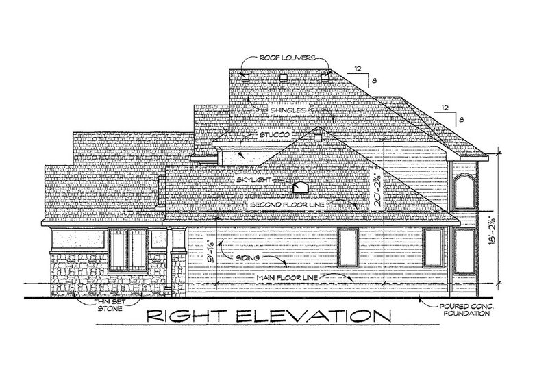Home Plan - Exterior - Other Elevation 1 for Traditional House Plan #20-1824 - 4 bed, 4 bath