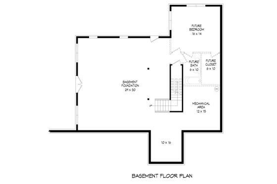Floor Plan - Lower Floor for Country House Plan #932-348 - 3 bed, 3 bath