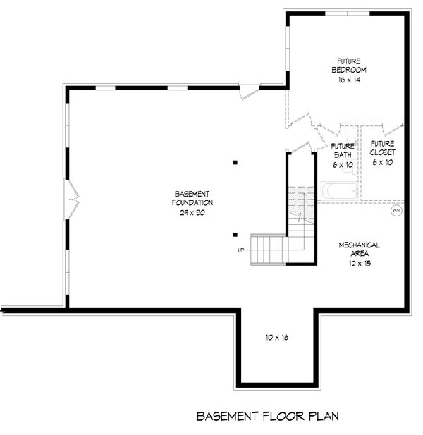 Country Floor Plan - Lower Floor Plan #932-348