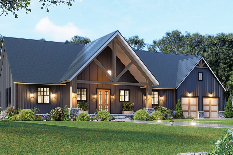 House Blueprint - Exterior - Front Elevation 7 for Farmhouse House Plan #54-678 - 3 bed, 3.5 bath