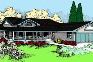 Country Exterior - Front Elevation Plan #60-644