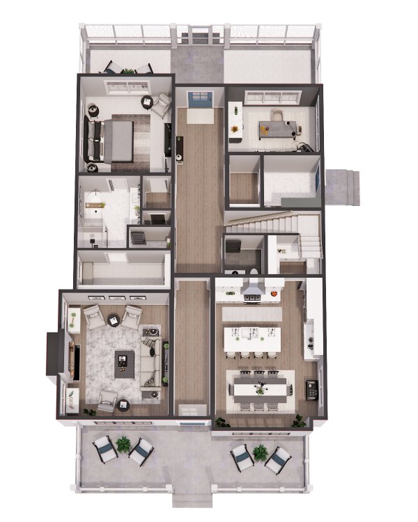 House Blueprint - Farmhouse Floor Plan - Main Floor Plan #51-1276