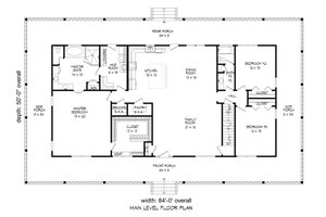 Floor Plan - Main Floor for Traditional House Plan #932-336 - 3 bed, 2 bath