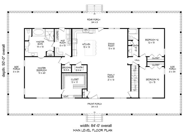 Home Plan - Traditional Floor Plan - Main Floor Plan #932-336