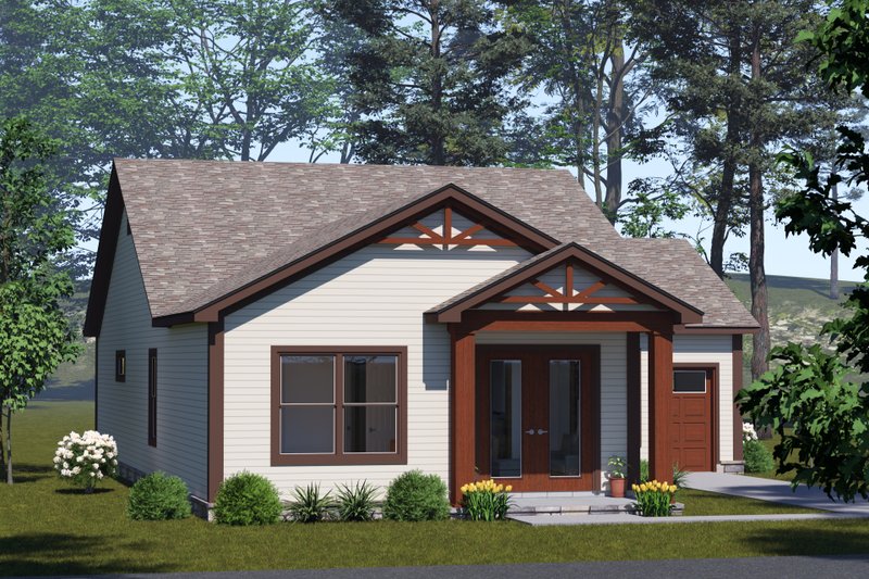 House Blueprint - Exterior - Other Elevation 3 for Cottage House Plan #513-2351 - 3 bed, 2 bath