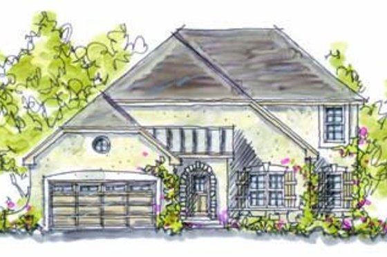 Exterior - Front Elevation 3 for Craftsman House Plan #20-127 - 2 bed, 2 bath
