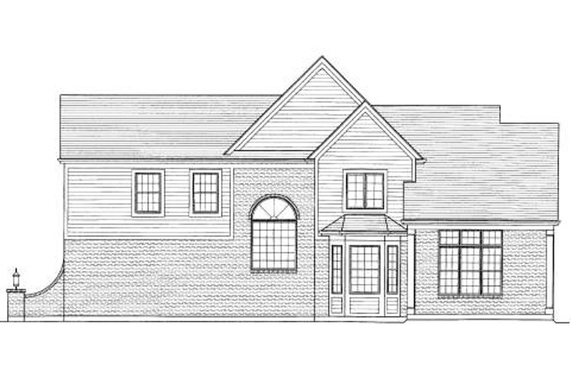 Home Plan - Exterior - Rear Elevation for Traditional House Plan #46-414 - 4 bed, 2.5 bath