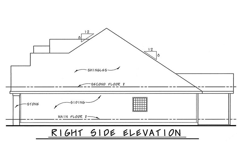 Home Plan - Right Side Elevation