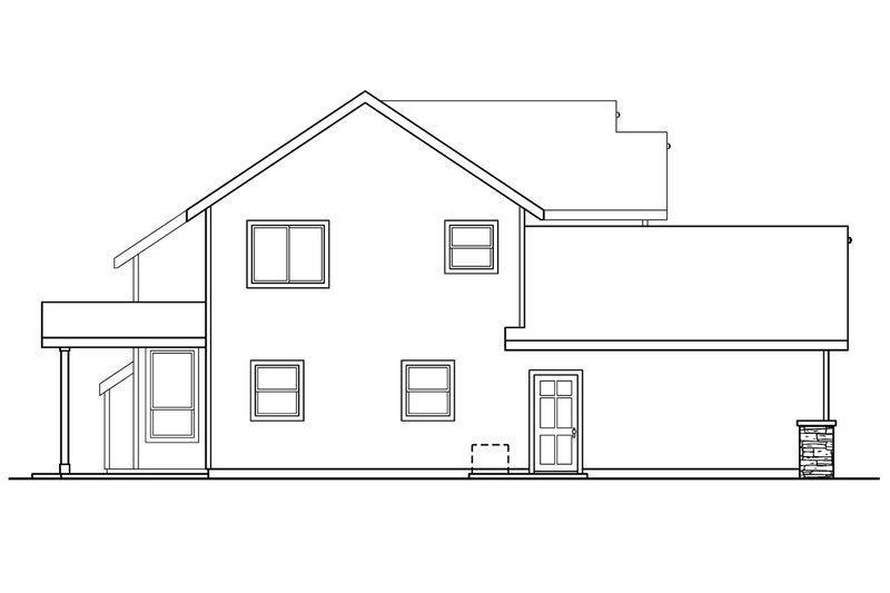 Home Plan - Exterior - Other Elevation 1 for Craftsman House Plan #124-608 - 4 bed, 2.5 bath