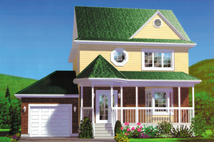 Victorian Exterior - Front Elevation Plan #25-2022