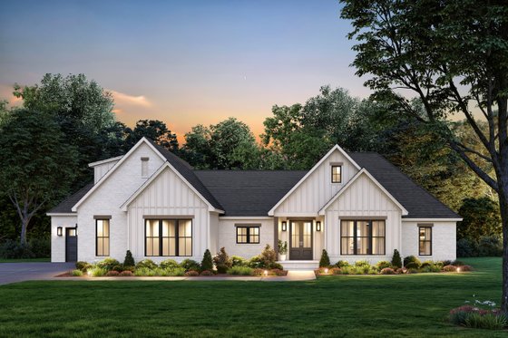 Exterior - Front Elevation 4 for Farmhouse House Plan #430-400 - 4 bed, 2.5 bath