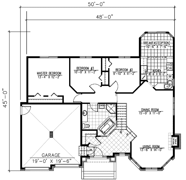 European Floor Plan - Main Floor Plan #138-174