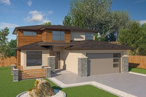 Craftsman Exterior - Front Elevation Plan #1100-4