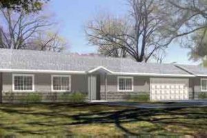 Ranch Exterior - Front Elevation Plan #1-1190