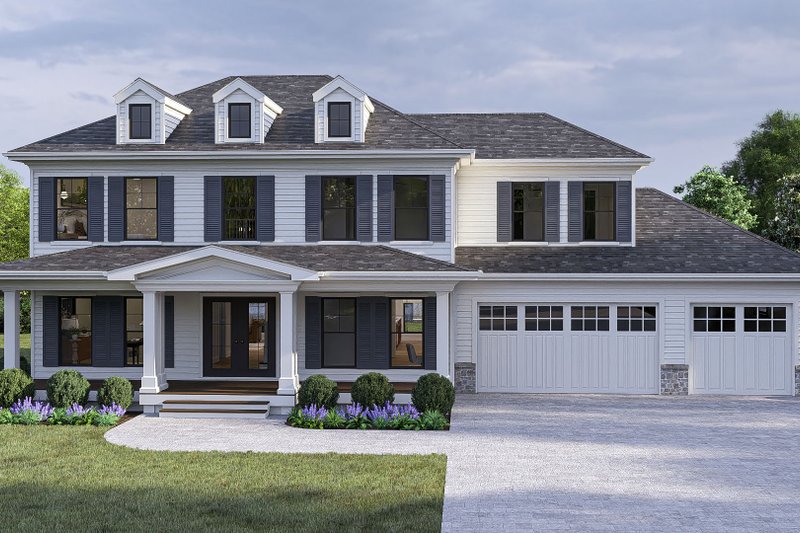Colonial Style House Plan - 4 Beds 3.5 Baths 2899 Sq/Ft Plan #455-332