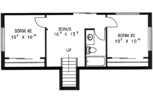 Floor Plan - Lower Floor for Traditional House Plan #117-204 - 3 bed, 3 bath