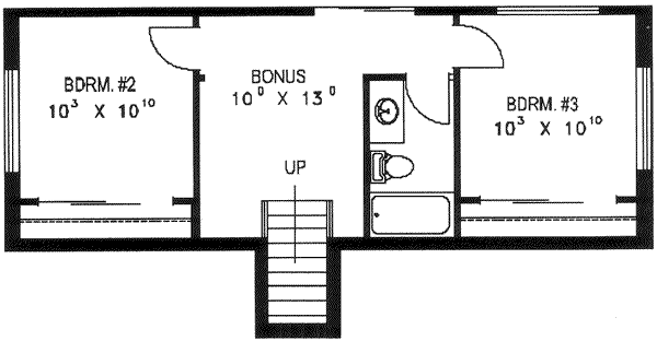 Architectural House Design - Traditional Floor Plan - Lower Floor Plan #117-204