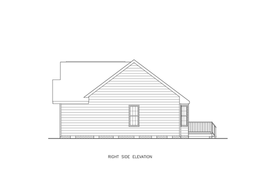 Exterior - Front Elevation 5 for Traditional House Plan #54-635 - 3 bed, 2 bath