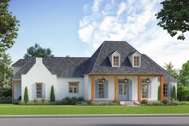House Blueprint - Country Exterior - Front Elevation Plan #1074-23