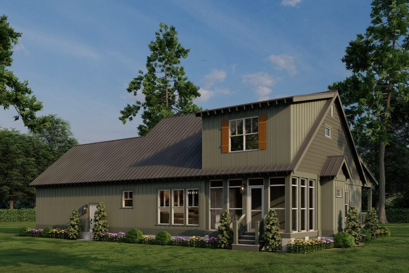 House Blueprint - Exterior - Other Elevation 2 for Country House Plan #17-3450 - 3 bed, 2 bath